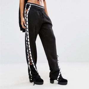 PUMA Fenty X By Rihanna Lace Up Sweatpants in Black